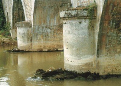 7 - La Marne en décrue à la fin du printemps 1983. L’eau est bien boueuse !