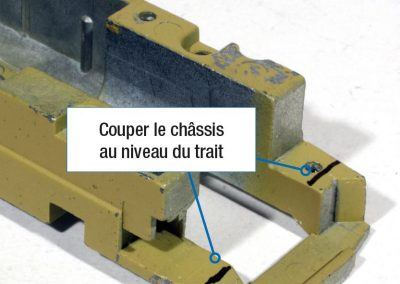 10 - Coupure du châssis pour passage des platines de diodes.