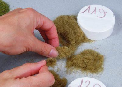 Le mélange des différentes tailles se fait maintenant, ici entre le 119 (6 mm) et le 129 (4 mm).